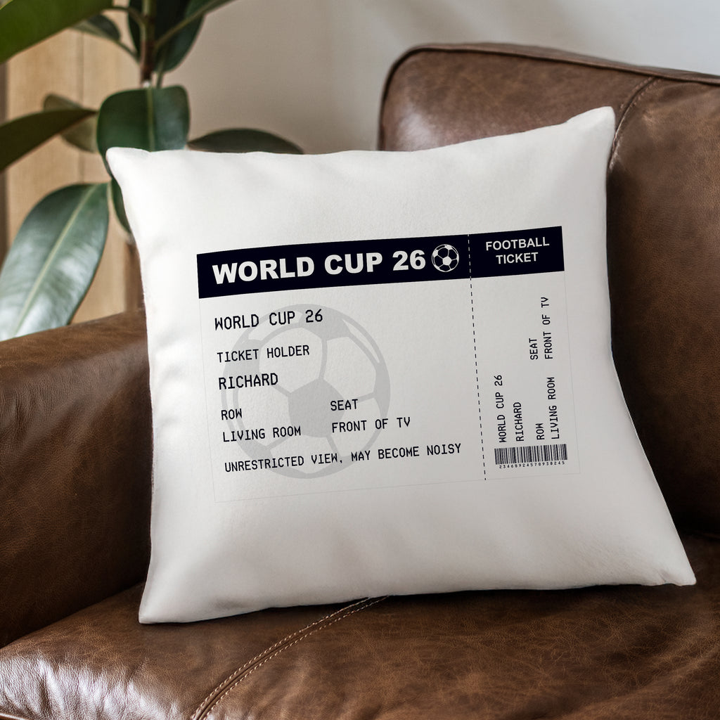 Personalised Football Ticket Cushion | Textiles