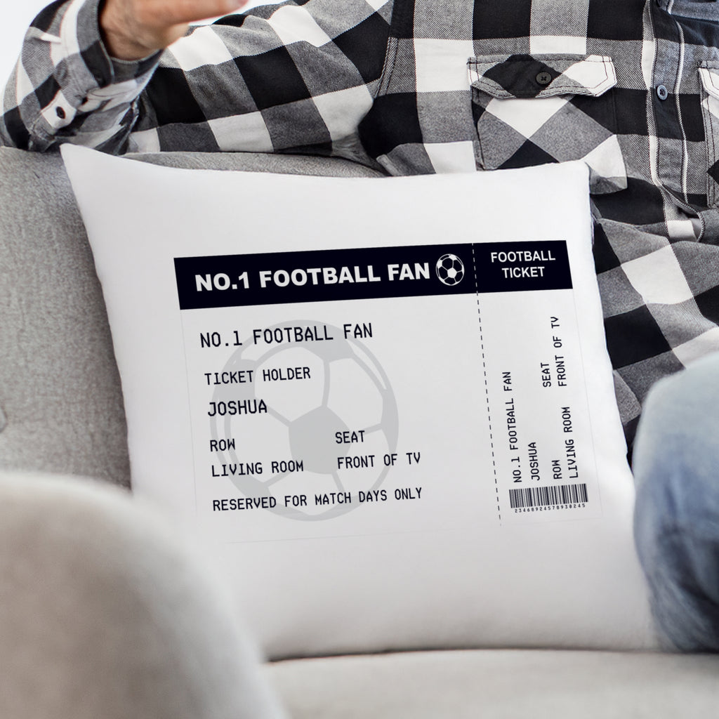 Personalised Football Ticket Cushion | Textiles