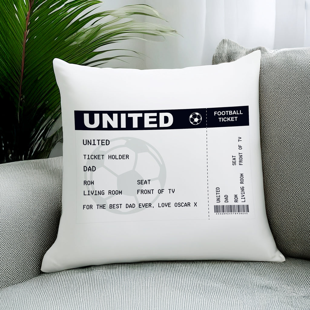 Personalised Football Ticket Cushion | Textiles
