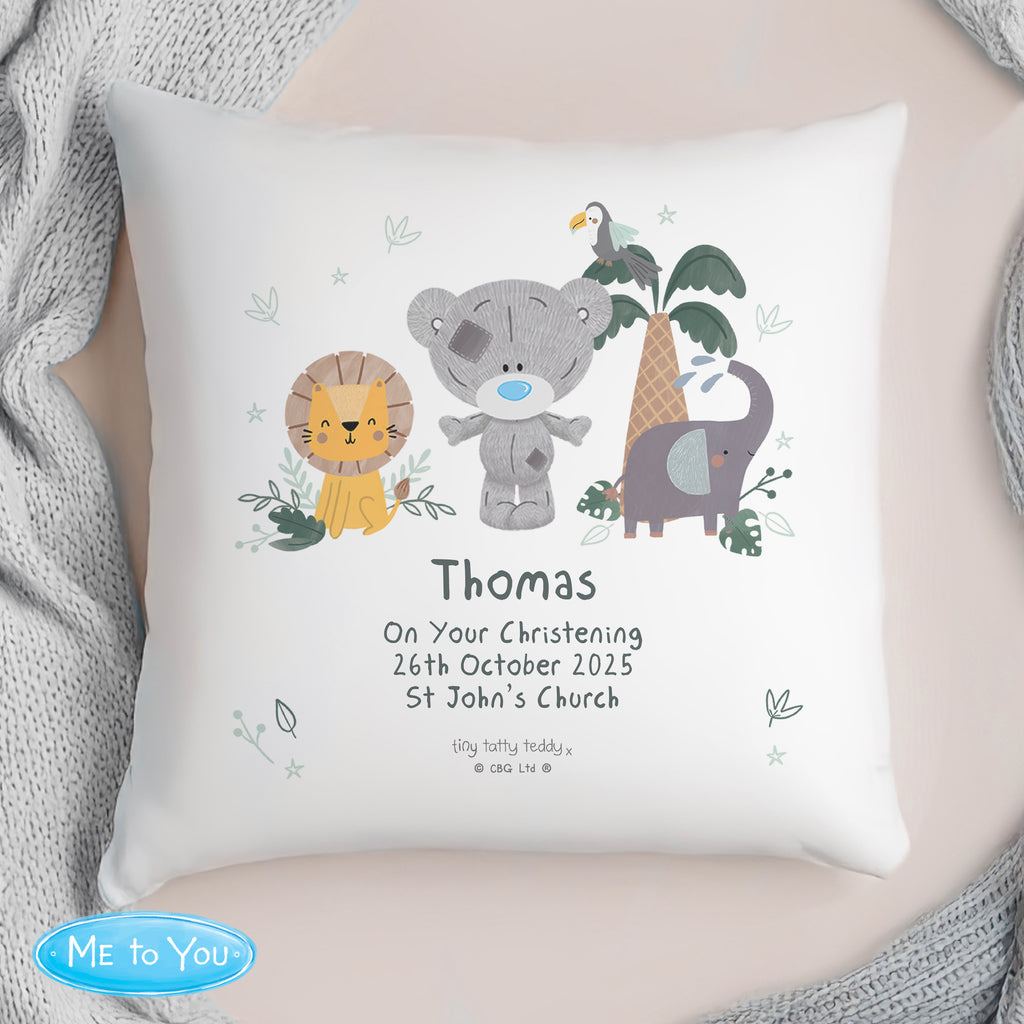 Personalised Tiny Tatty Teddy Jungle Animals Cushion | Textiles | Inspired Creative Gifts