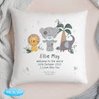 Personalised Tiny Tatty Teddy Jungle Animals Cushion | Textiles | Inspired Creative Gifts