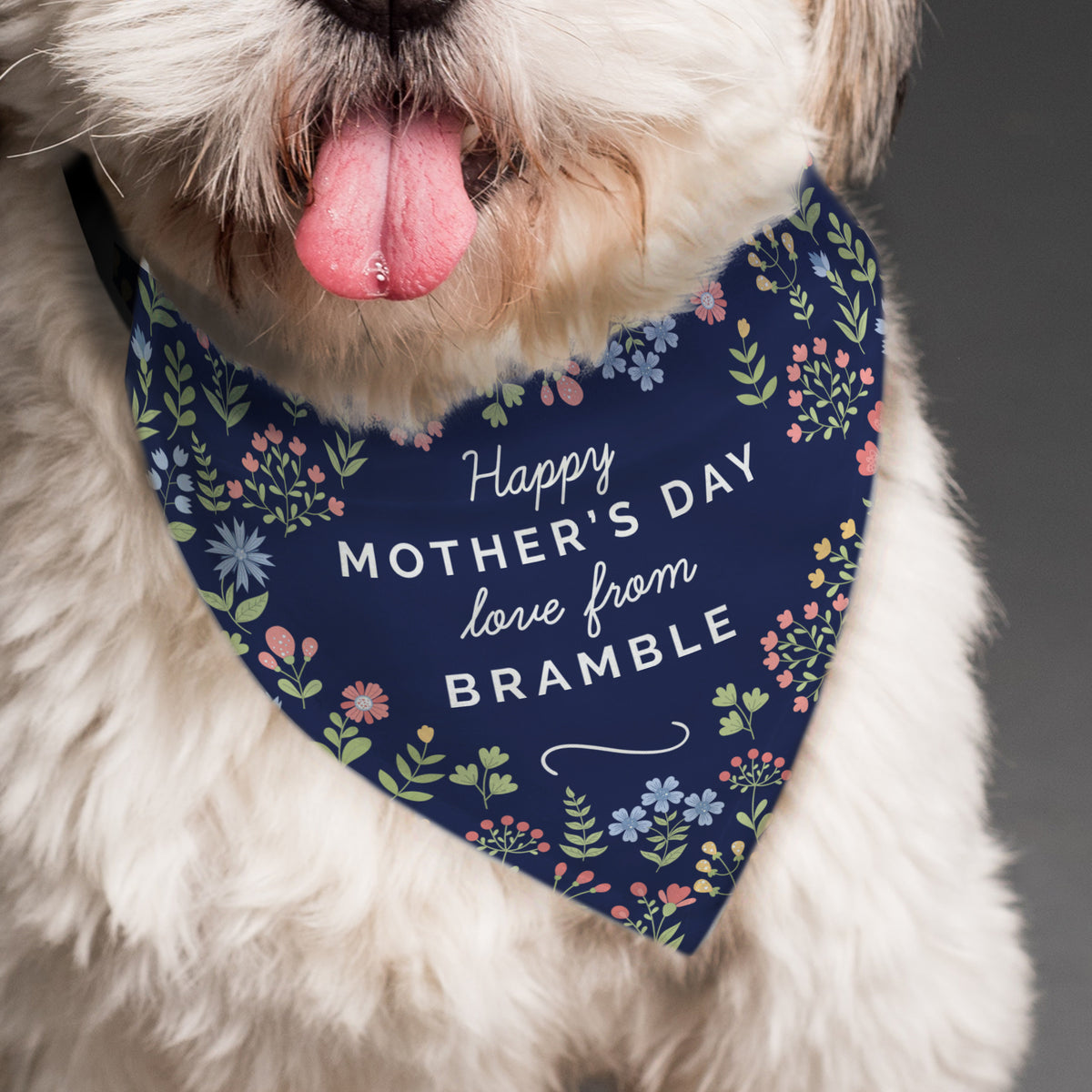 Personalised Floral Dog Bandana | Pet Gifts | Mother's Day Gift