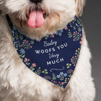 Personalised Floral Dog Bandana | Pet Gifts | Mother's Day Gift