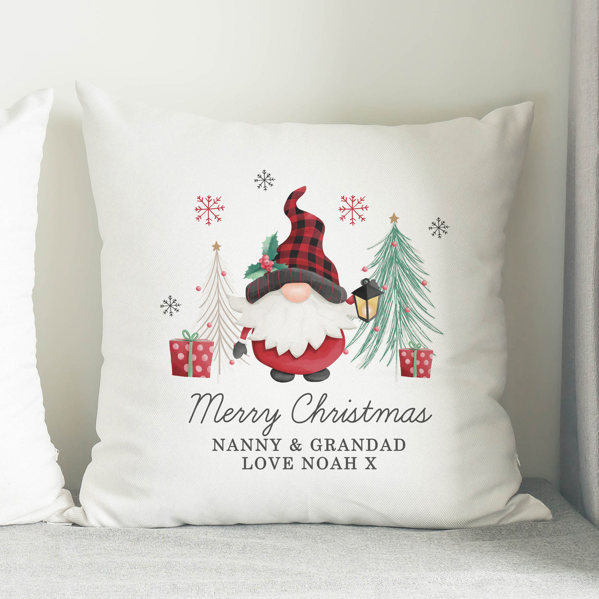 Personalised Gonk Christmas Cushion | Textiles