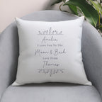 Personalised Grey Floral Cushion | Textiles
