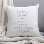 Personalised Grey Floral Cushion | Textiles