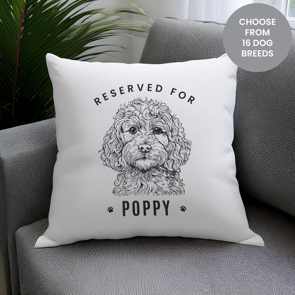 Personalised Reserved For Dog Breed Cushion | Gift for Pets