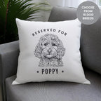 Personalised Reserved For Dog Breed Cushion | Gift for Pets