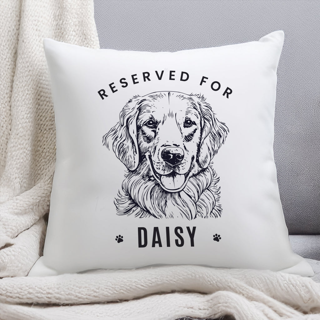 Personalised Reserved For Dog Breed Cushion | Gift for Pets