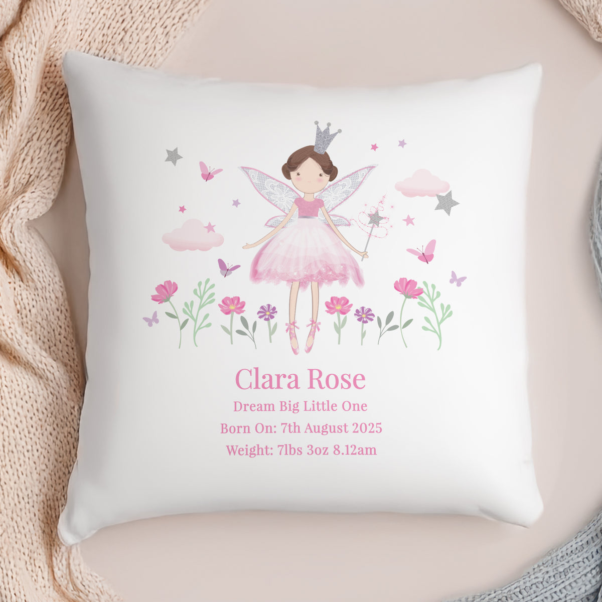 Personalised Fairy Princess Cushion | Textiles