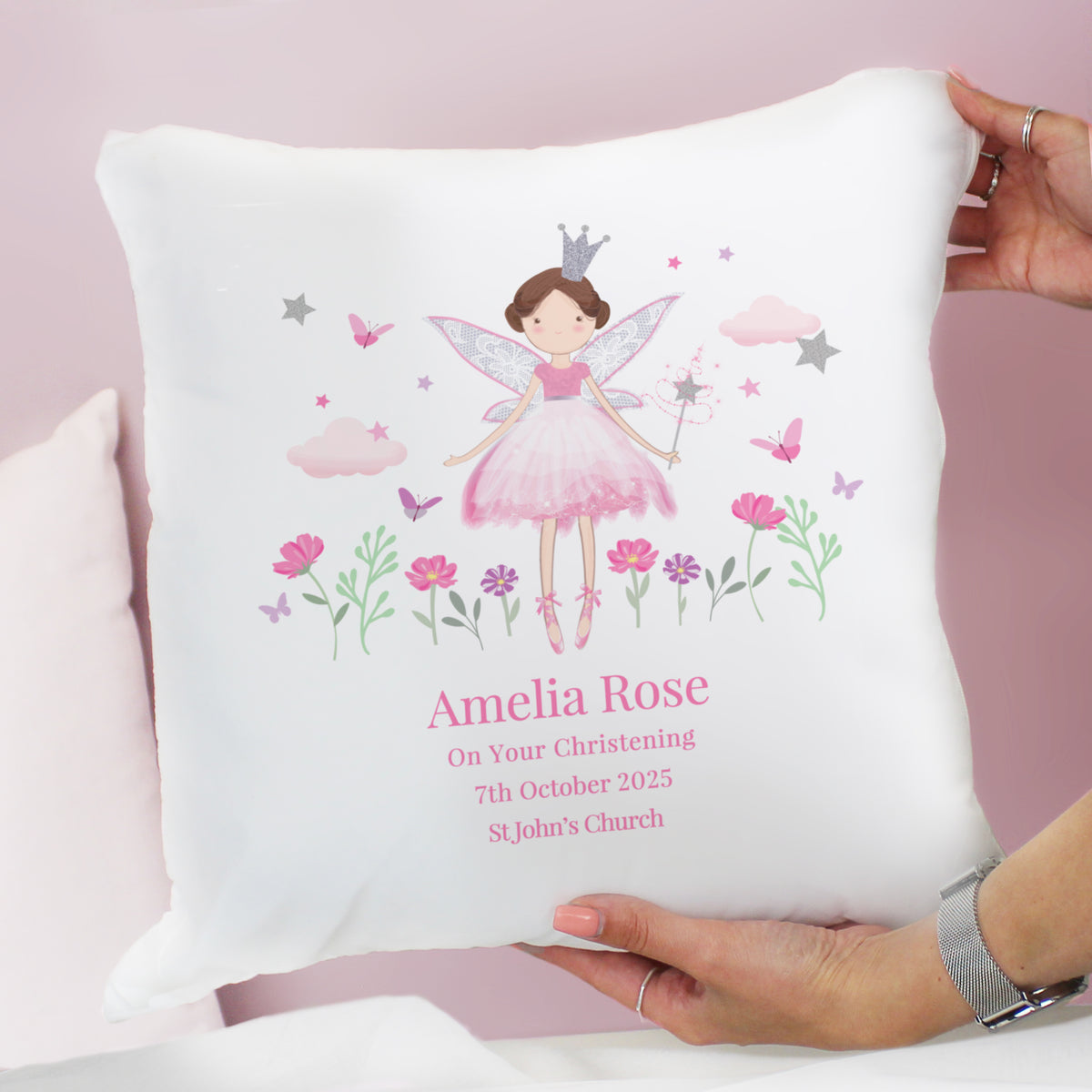 Personalised Fairy Princess Cushion | Textiles