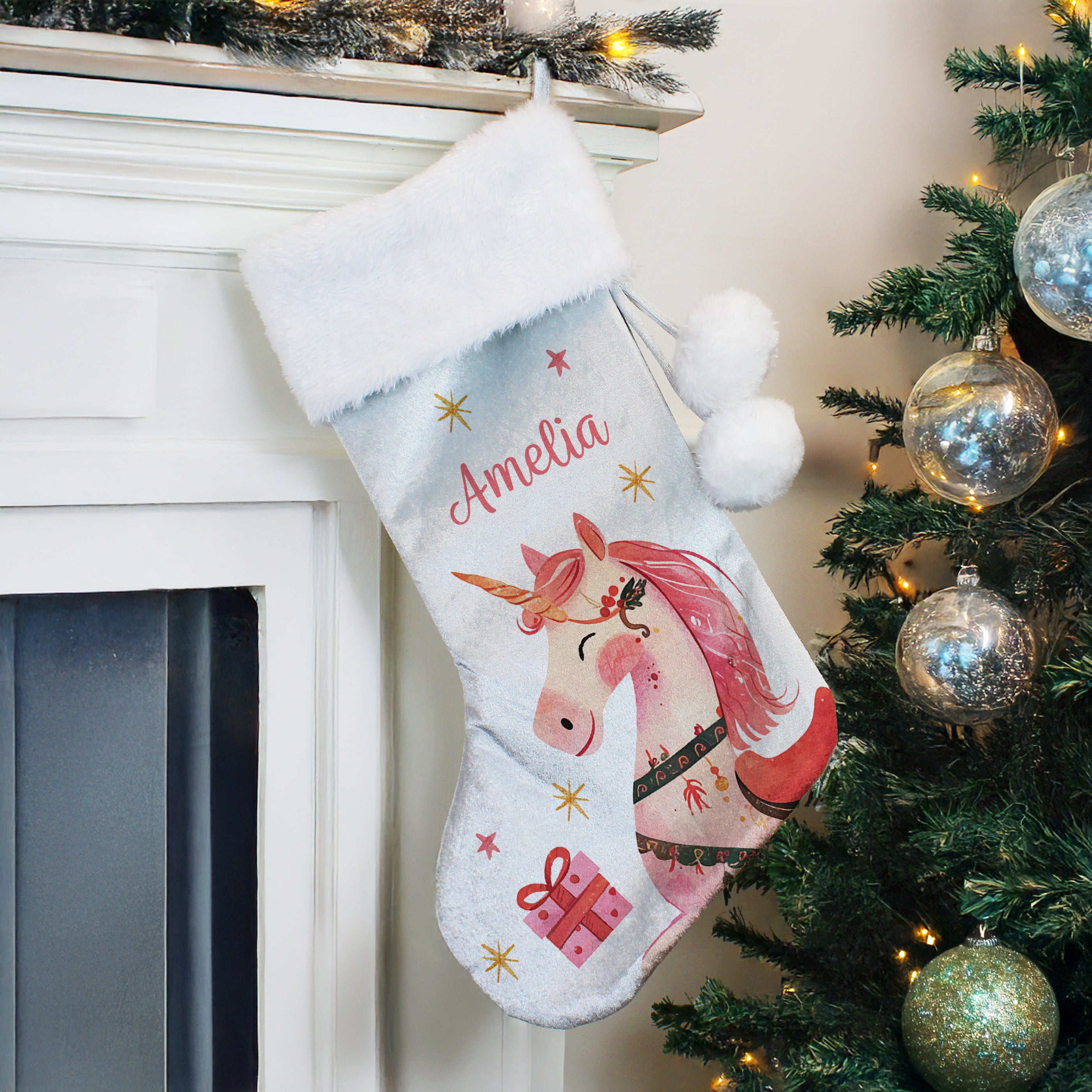 Personalised Unicorn Christmas Stocking |  | Inspired Creative Gifts