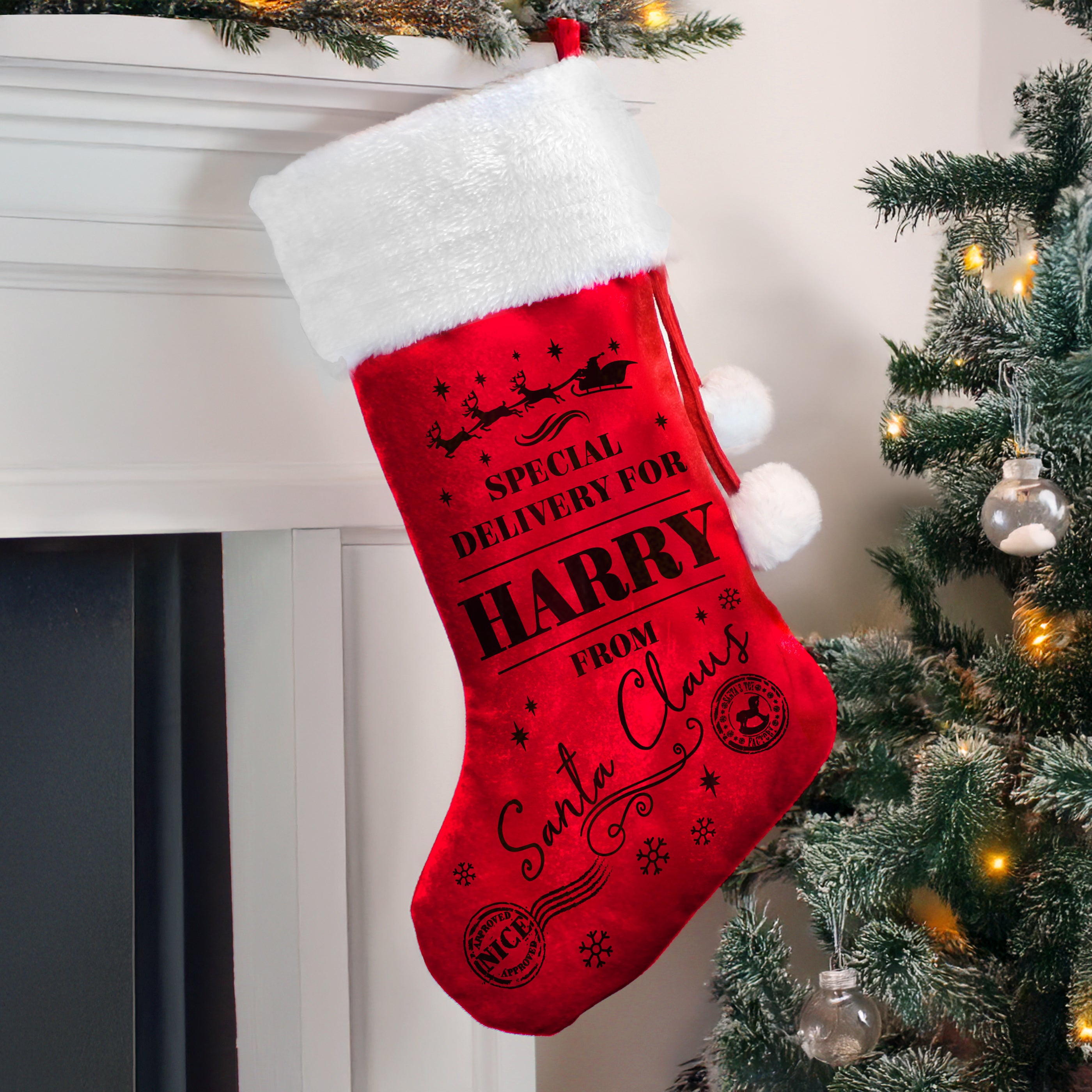Personalised Special Delivery Red Stocking |  | Inspired Creative Gifts