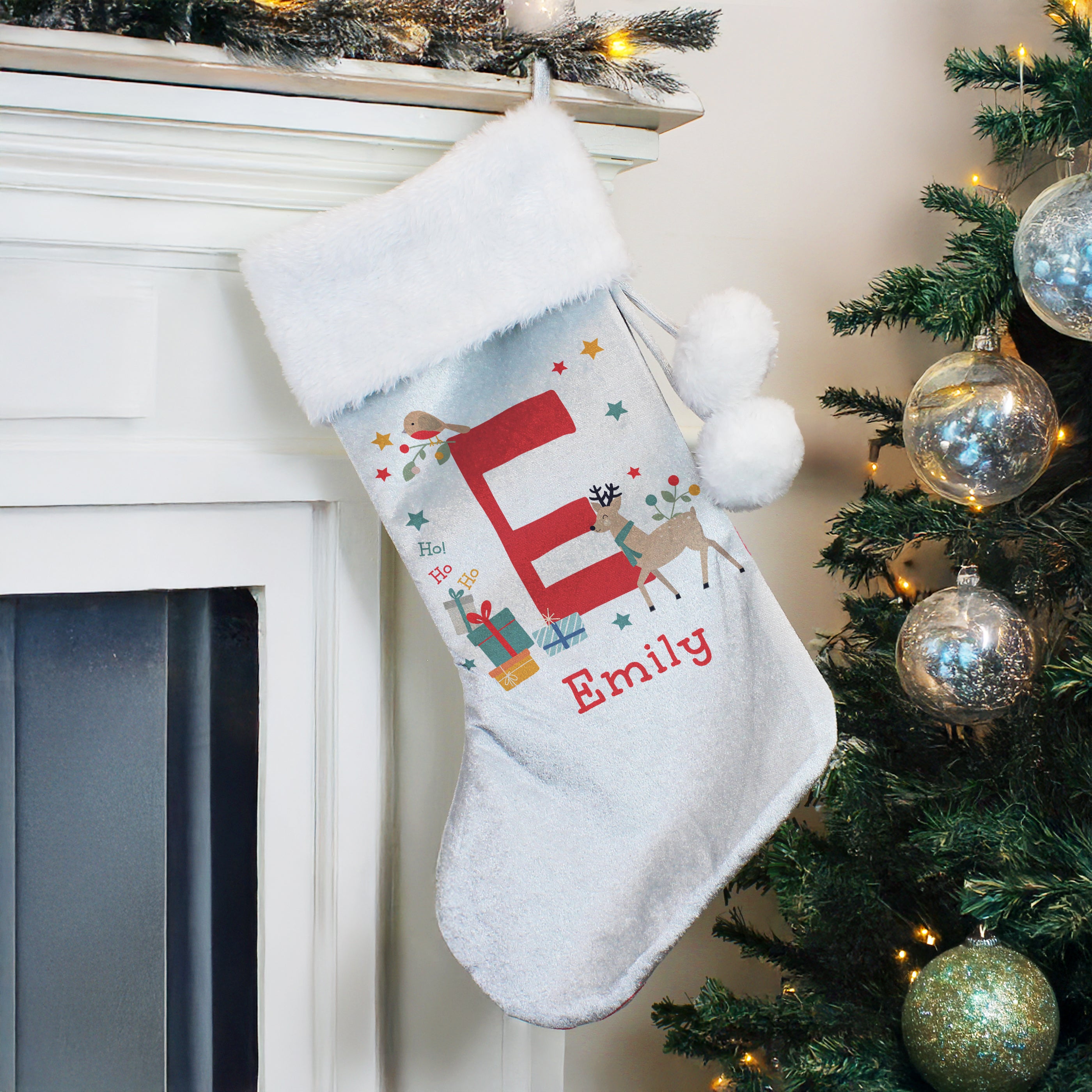 Personalised Initial Reindeer Christmas Stocking |  | Inspired Creative Gifts
