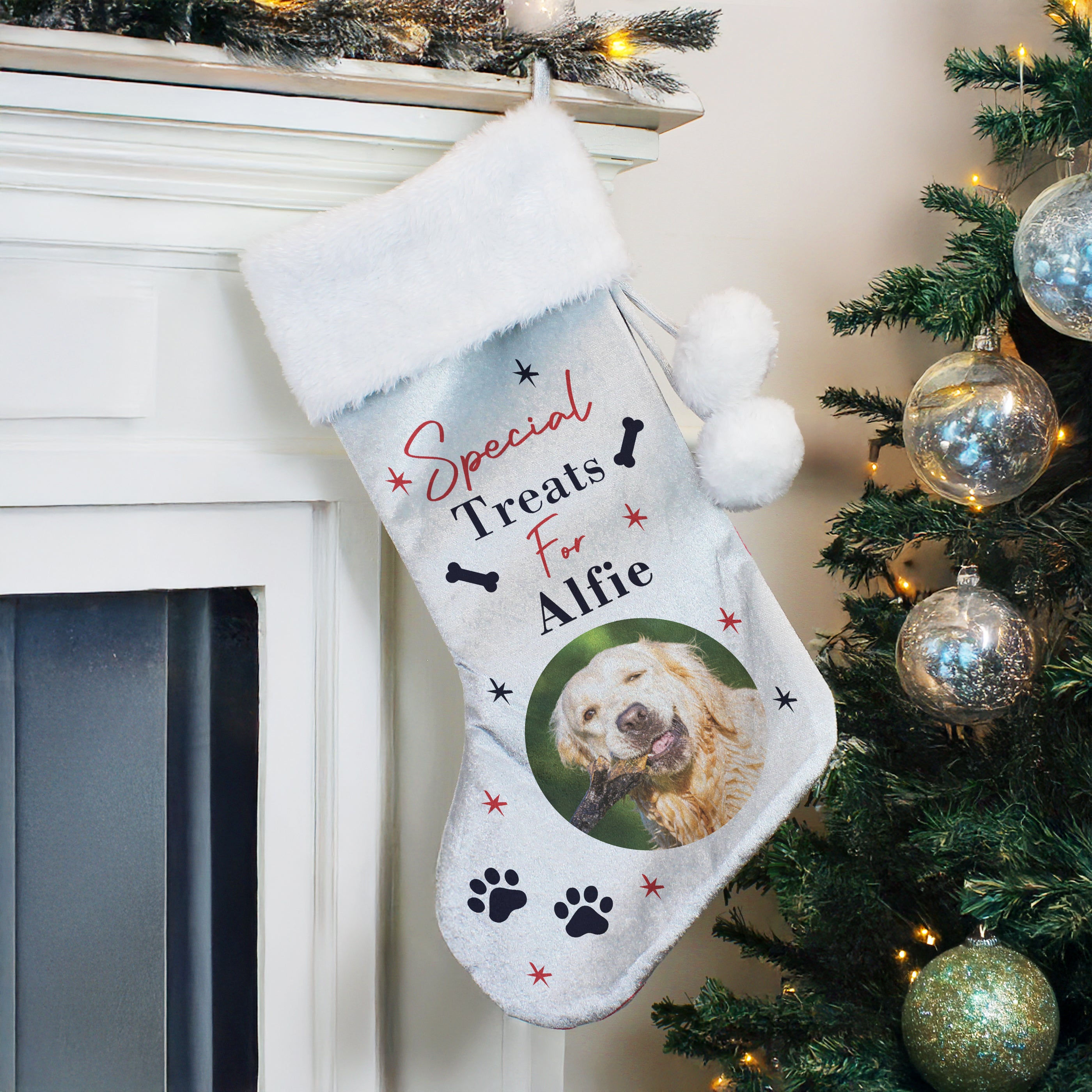 Personalised Photo Upload Dog Christmas Stocking |  | Inspired Creative Gifts