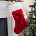 Personalised Santa Paws Christmas Red Stocking |  | Inspired Creative Gifts