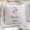 Personalised Floral Stripe Cushion | Textiles