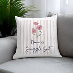 Personalised Floral Stripe Cushion | Textiles