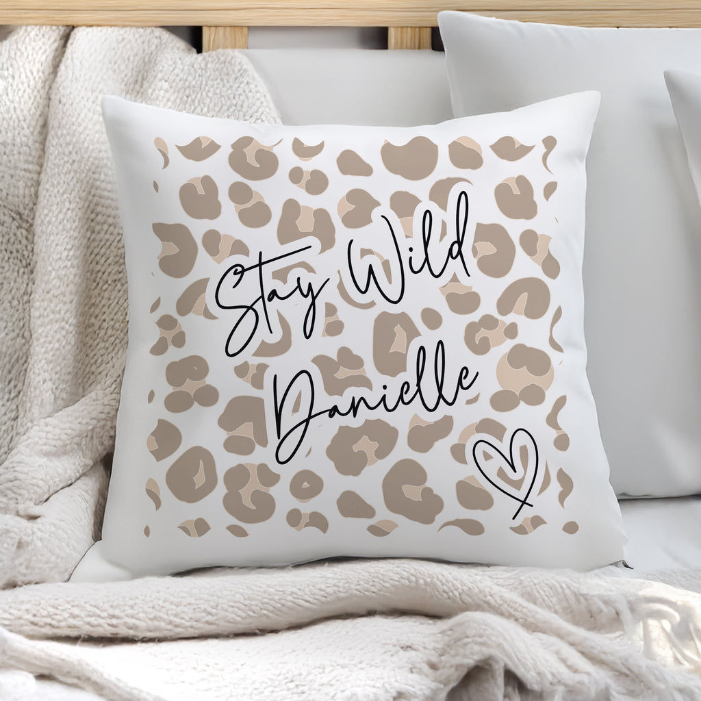 Personalised Leopard Print Cushion | Textiles | Inspired Creative Gifts