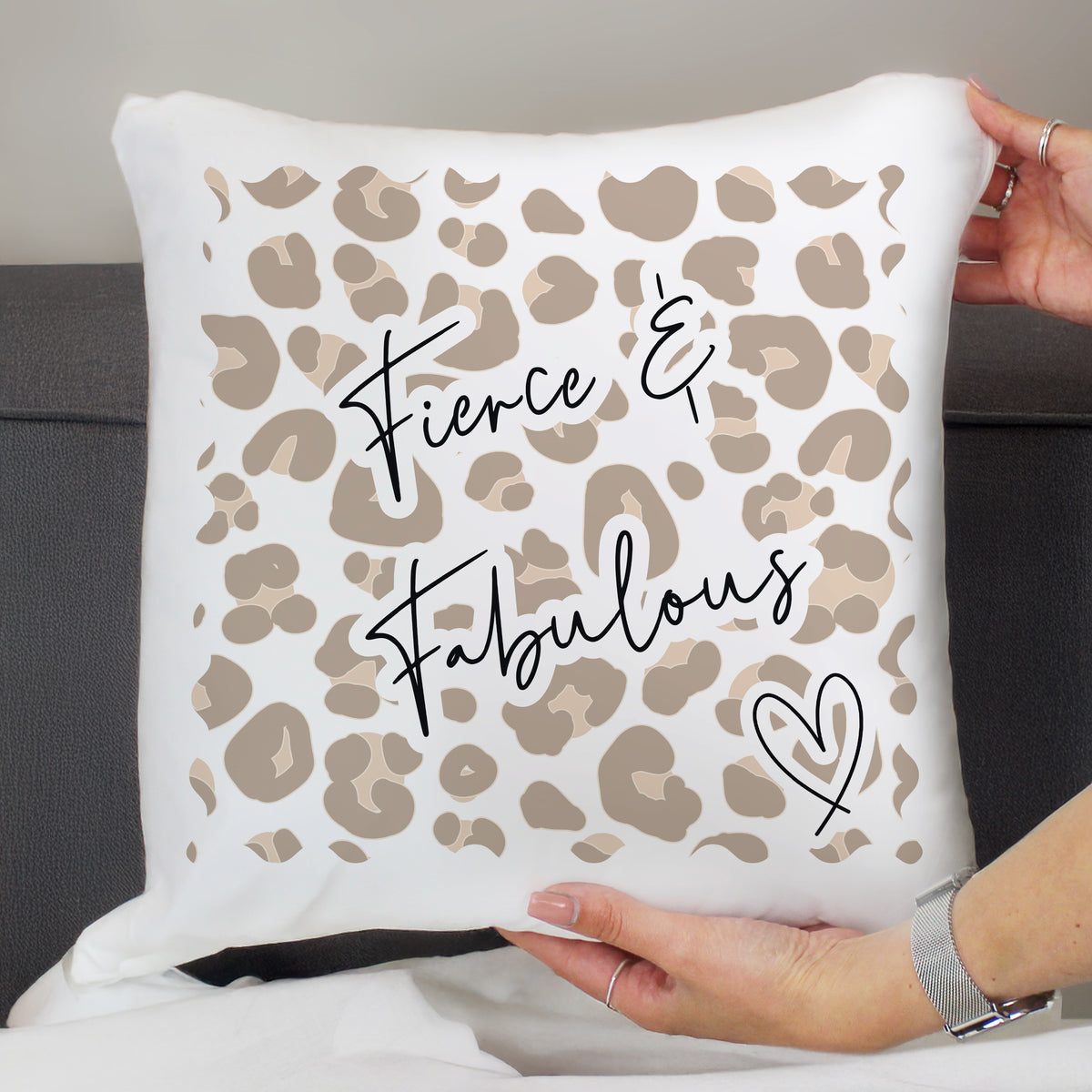 Personalised Leopard Print Cushion | Textiles | Inspired Creative Gifts