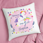 Personalised Pink Unicorn Cushion | Textiles | Inspired Creative Gifts