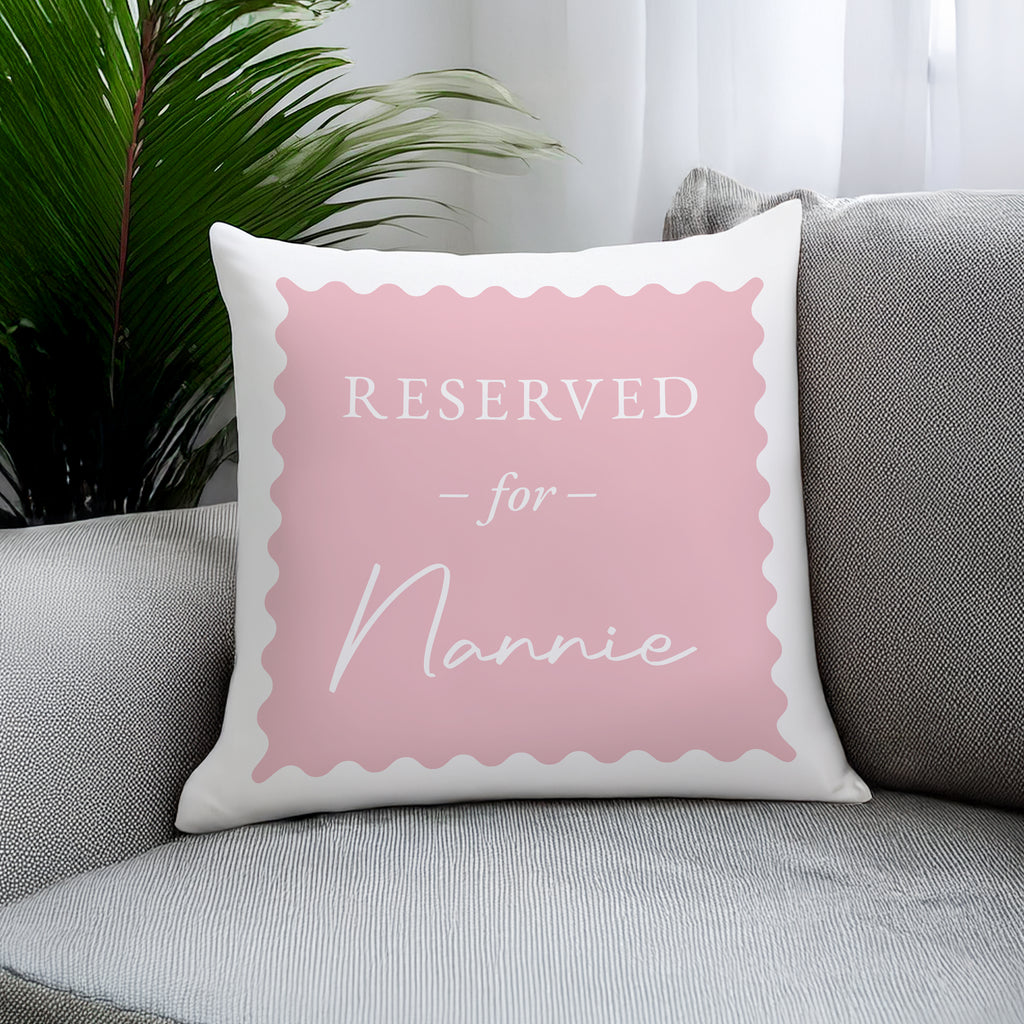 Personalised Pink Reserved For Cushion | Textiles