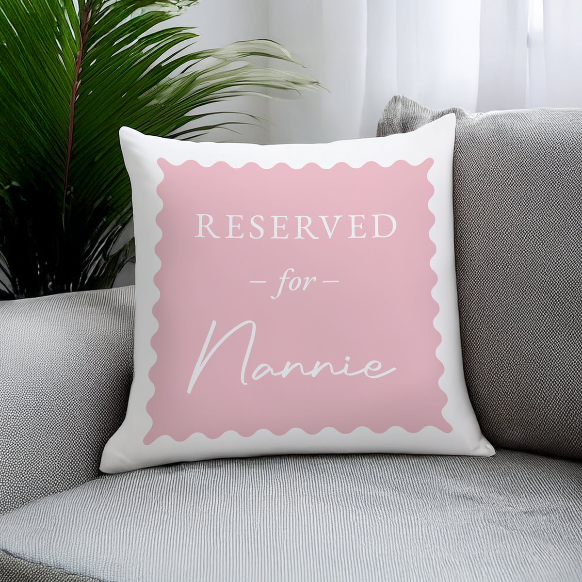 Personalised Pink Reserved For Cushion | Textiles