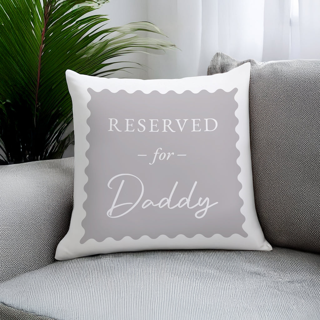 Personalised Grey Reserved For Cushion | Textiles | Inspired Creative Gifts