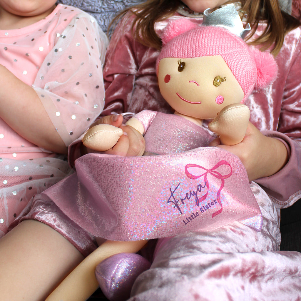 Personalised Bow Princess Rag Doll | Plush | Christmas Gift