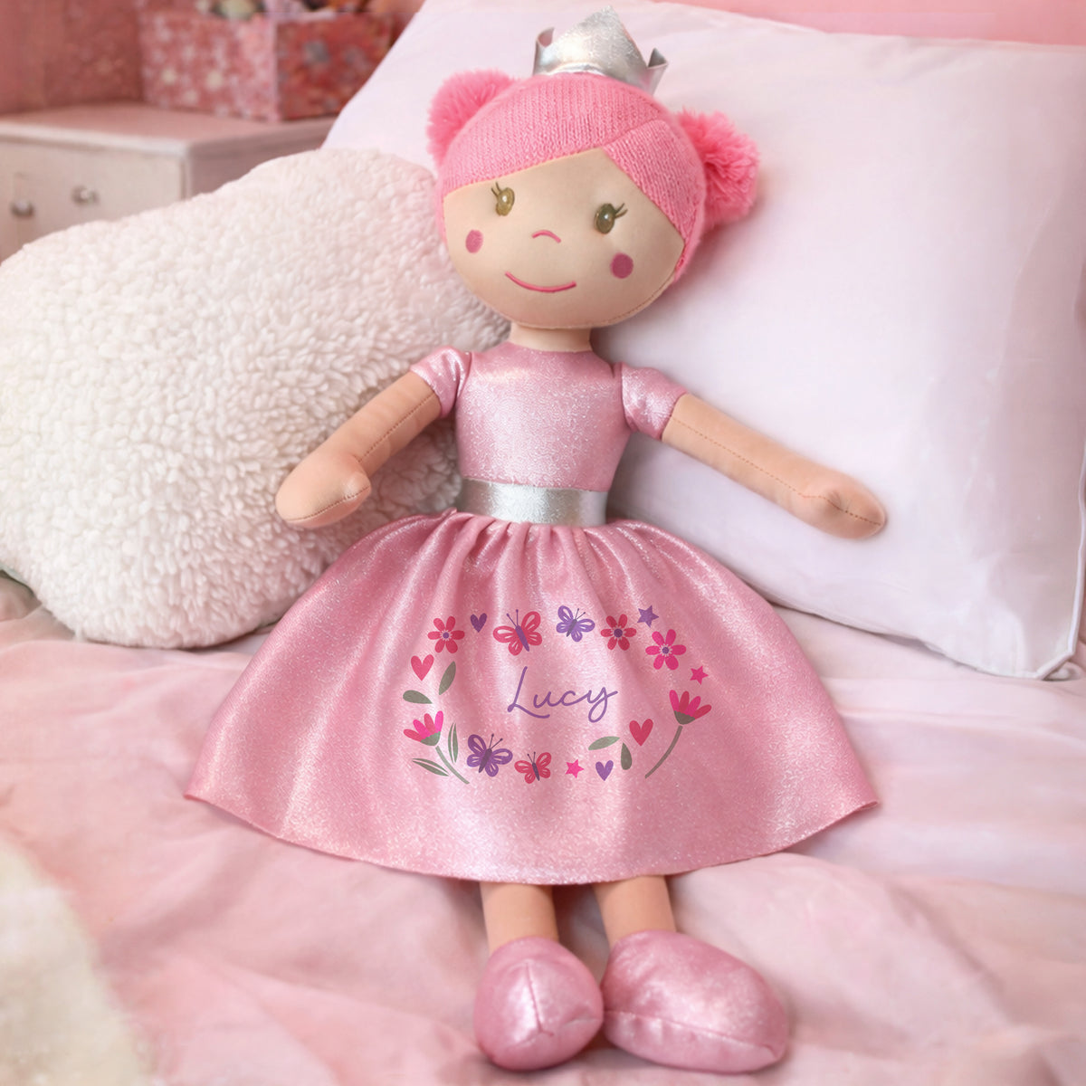 Personalised Floral Princess Rag Doll | Christmas Gift
