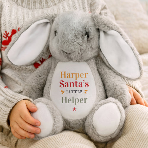 Personalised Santas Little Helper Bunny for Christmas
