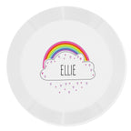 Personalised Rainbow Plastic Plate | Christmas Gift