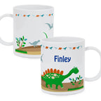 Personalised Dinosaur Plastic Mug for Christmas
