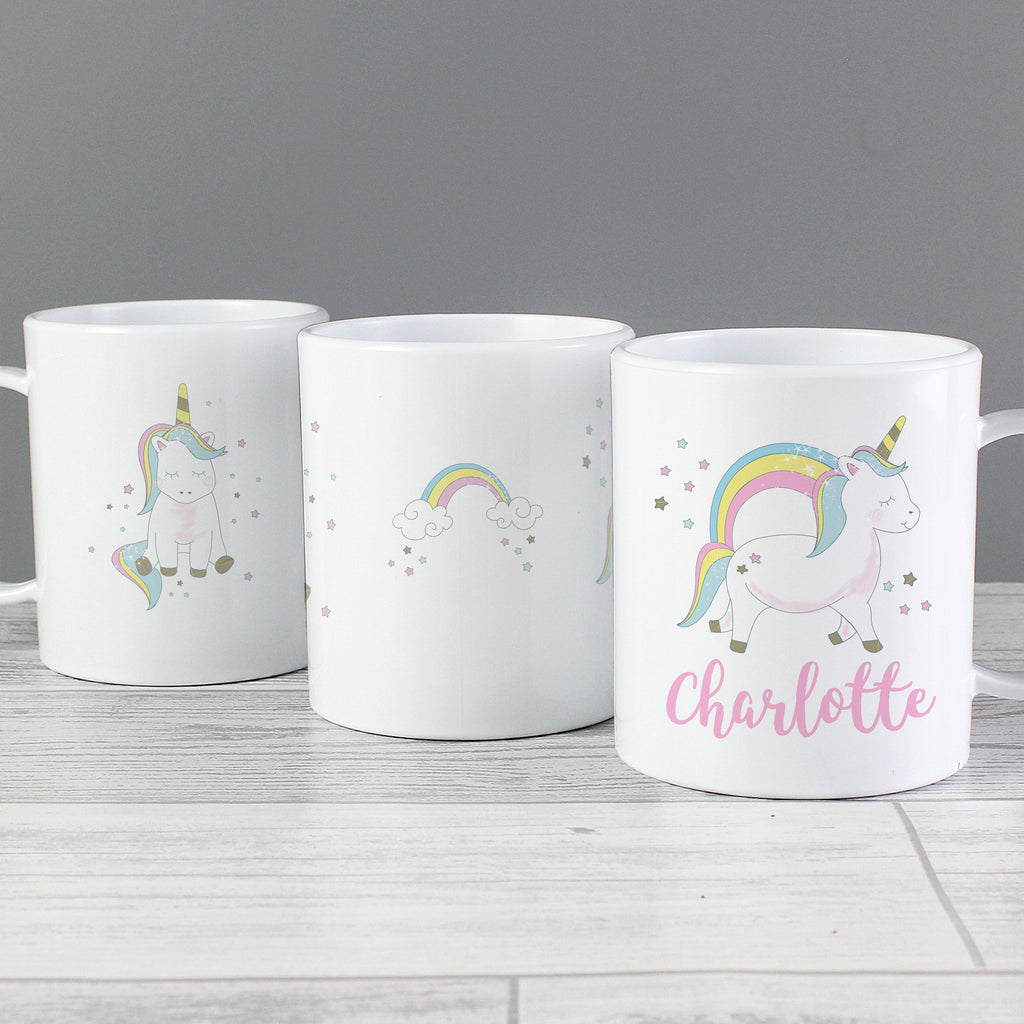 Personalised Baby Unicorn Plastic Mug | Christmas Gift