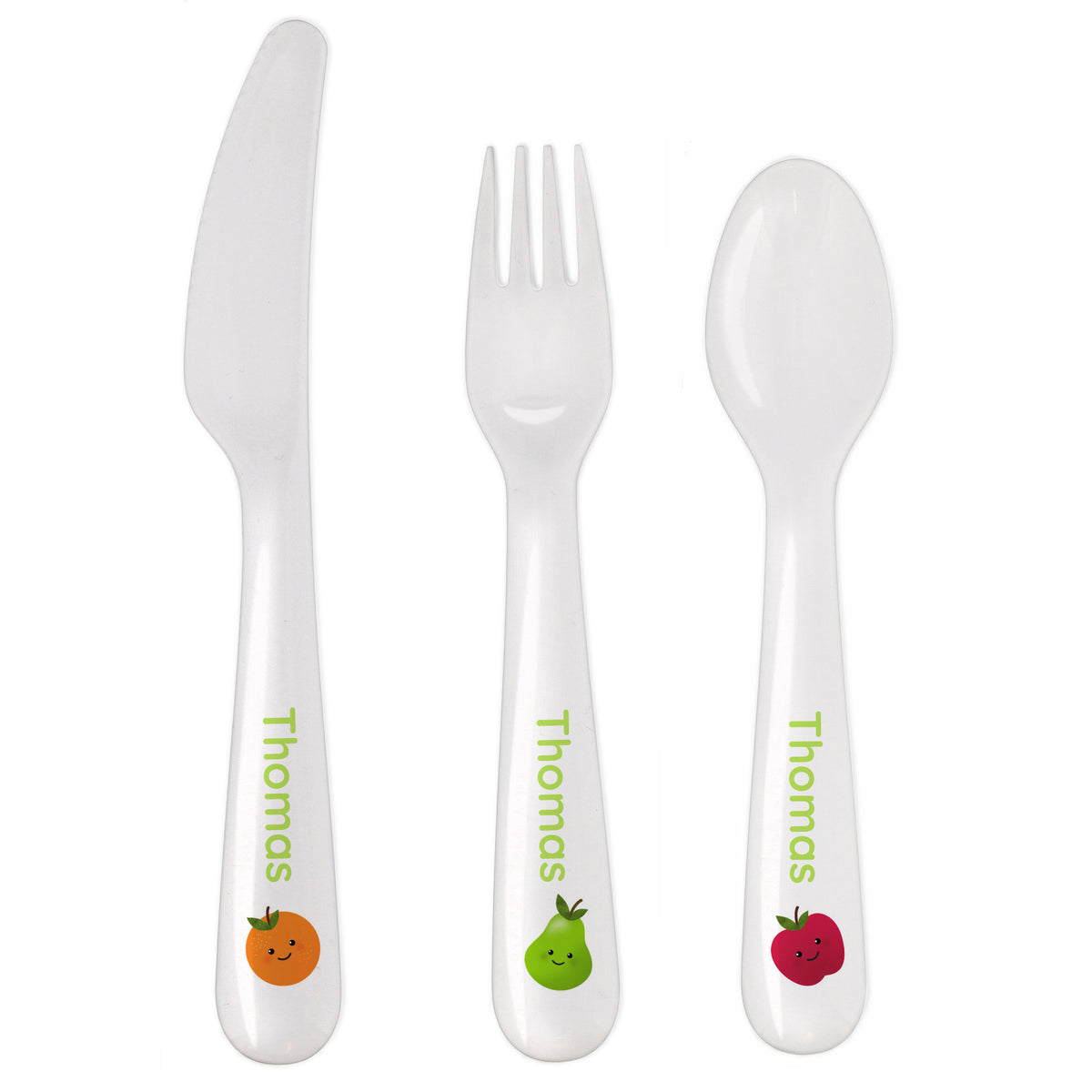 Personalised Healthy Eating Plastic Cutlery | Mealtime Essentials | Inspired Creative Gifts