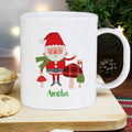 Personalised Christmas Toadstool Santa Plastic Mug for Christmas