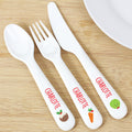 Personalised 'First Christmas Dinner' 3 Piece Plastic Cutlery Set | Kitchen, Baking & Dining Gifts | Christmas Gift