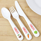 Personalised 'First Christmas Dinner' 3 Piece Plastic Cutlery Set | Kitchen, Baking & Dining Gifts | Christmas Gift