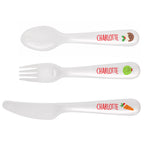 Personalised 'First Christmas Dinner' 3 Piece Plastic Cutlery Set | Kitchen, Baking & Dining Gifts | Christmas Gift