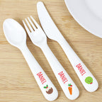 Personalised 'First Christmas Dinner' 3 Piece Plastic Cutlery Set | Kitchen, Baking & Dining Gifts | Christmas Gift
