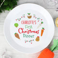 Personalised 'First Christmas Dinner' Plastic Plate for Christmas