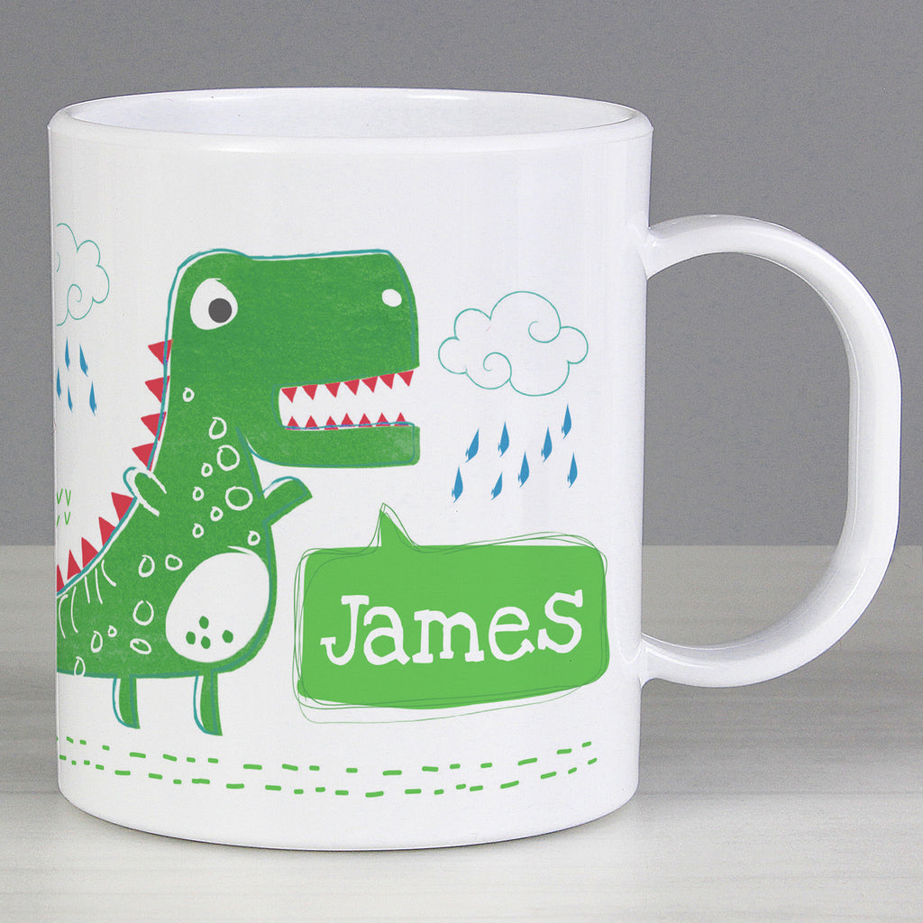 Personalised Be Roarsome Dinosaur Plastic Mug | Christmas Gift