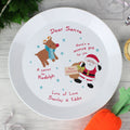 Personalised Santa and Rudolph Christmas Eve Mince Pie Plastic Plate | Christmas Gift