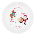 Personalised Santa and Rudolph Christmas Eve Mince Pie Plastic Plate | Christmas Gift