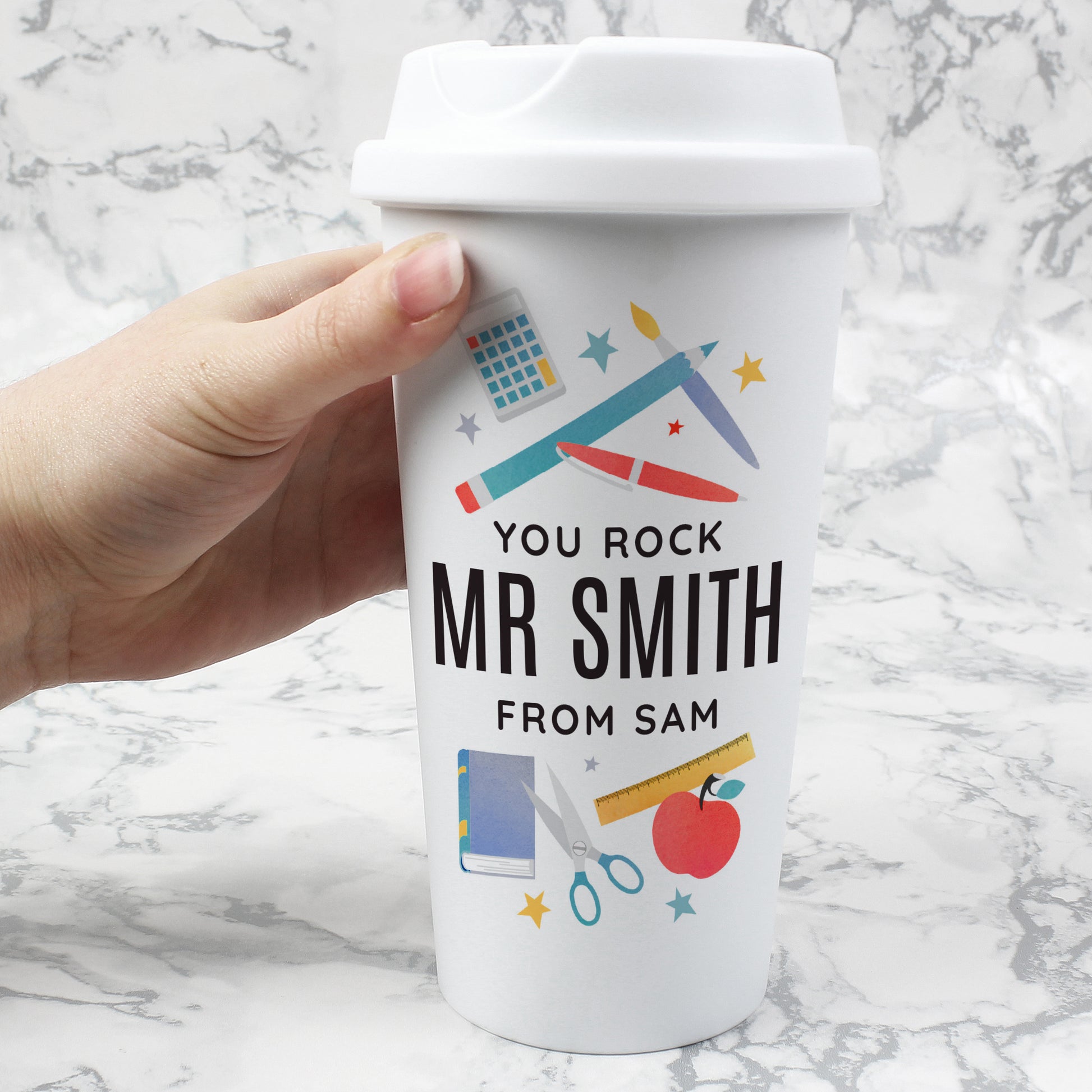 Personalised Teachers Insulated Reusable Eco Travel Cup - Inspired Creative Gifts
