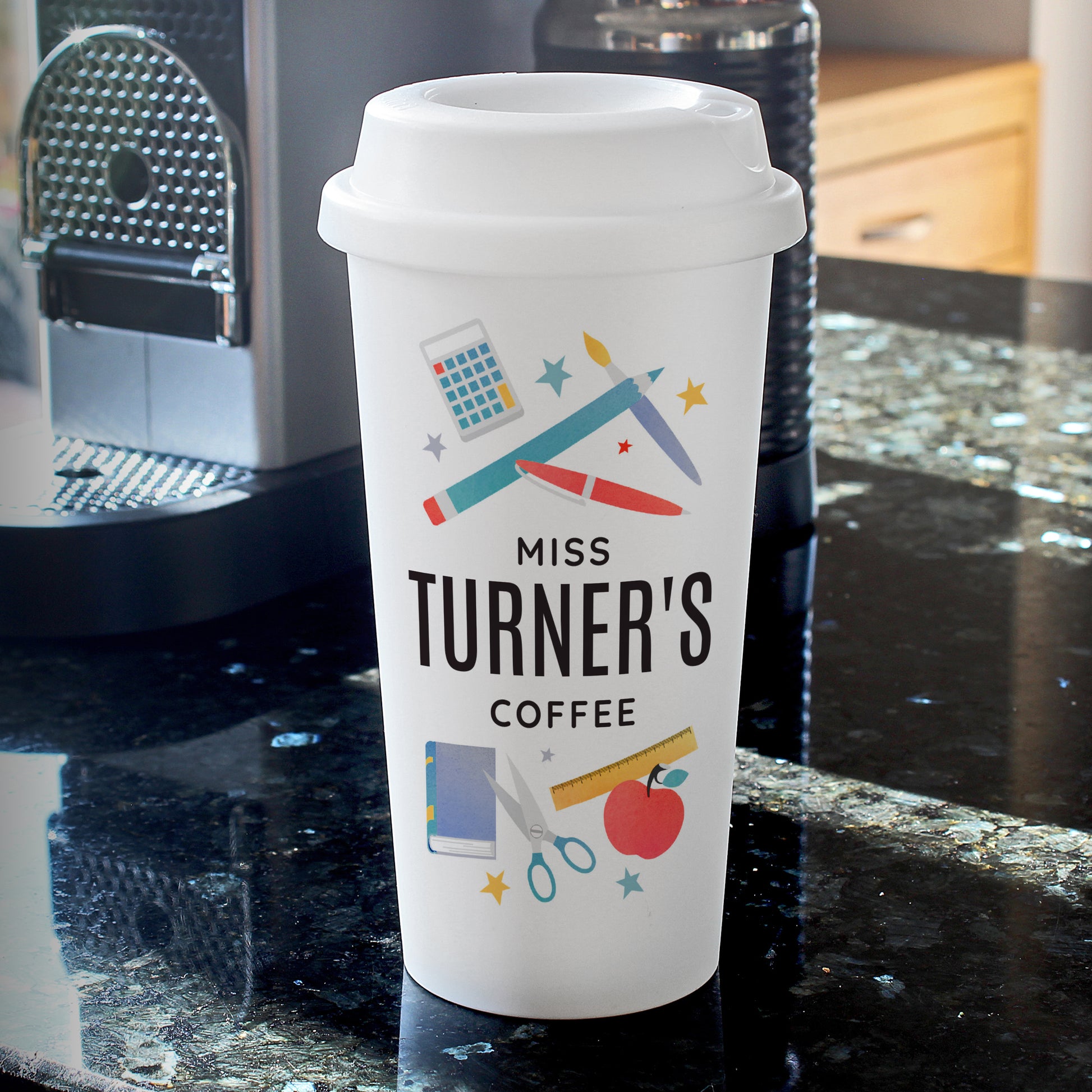 Personalised Teachers Insulated Reusable Eco Travel Cup - Inspired Creative Gifts