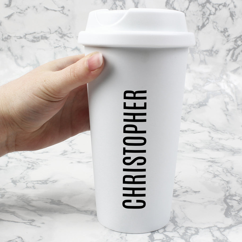 Personalised Name Insulated Reusable Eco Travel Cup | Mug | Inspired Creative Gifts
