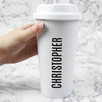 Personalised Name Insulated Reusable Eco Travel Cup | Mug | Inspired Creative Gifts
