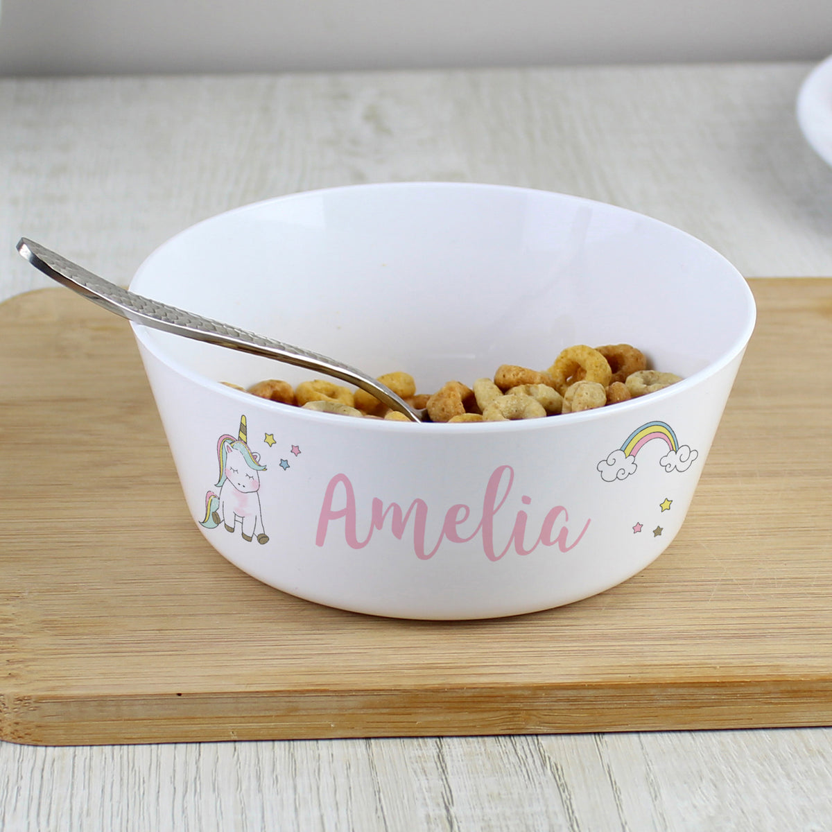 Personalised Baby Unicorn Plastic Bowl | Mealtime Essentials