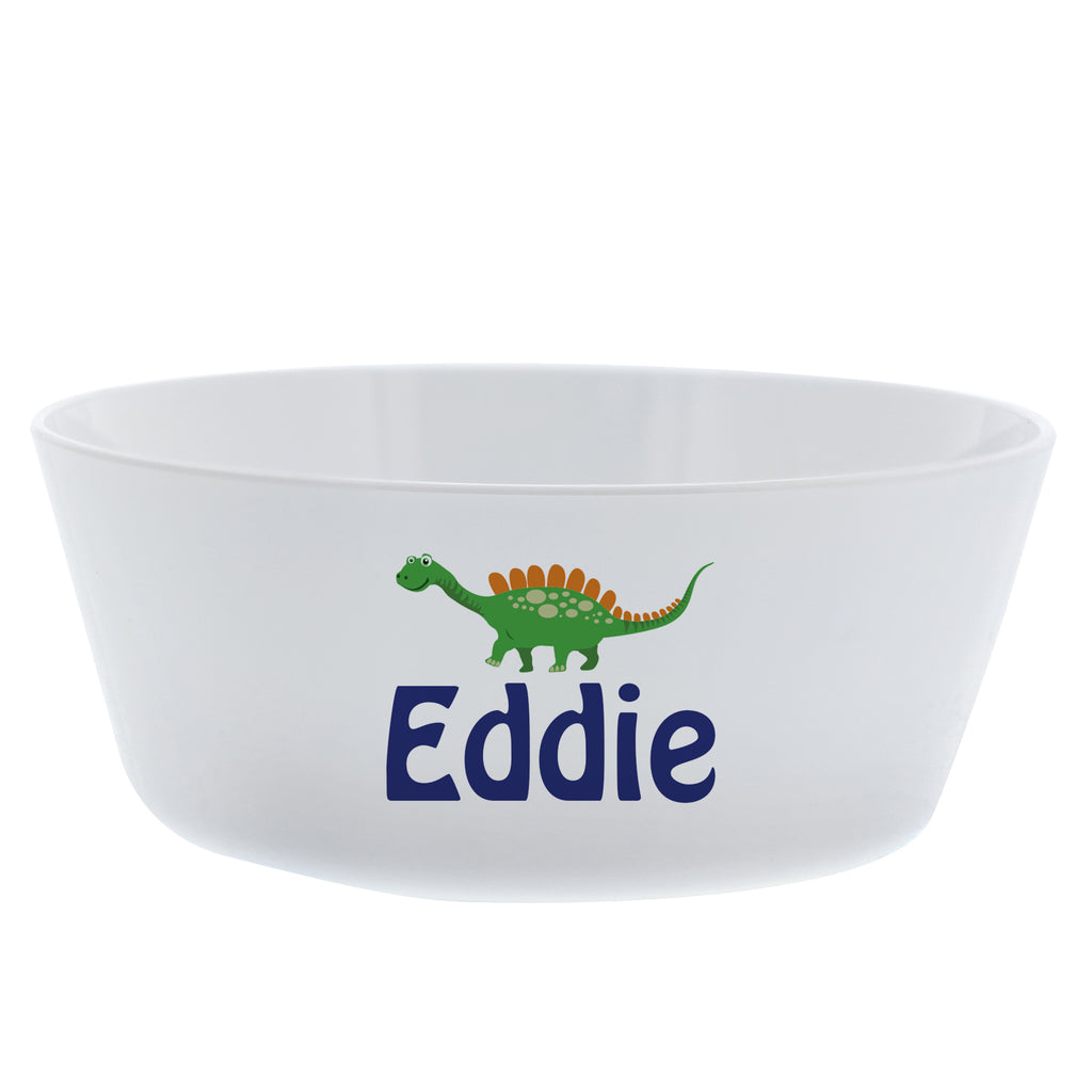 Personalised Dinosaur Plastic Bowl | Mealtime Essentials | Inspired Creative Gifts